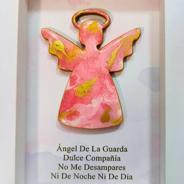 Angel de la guarda con oración para niña