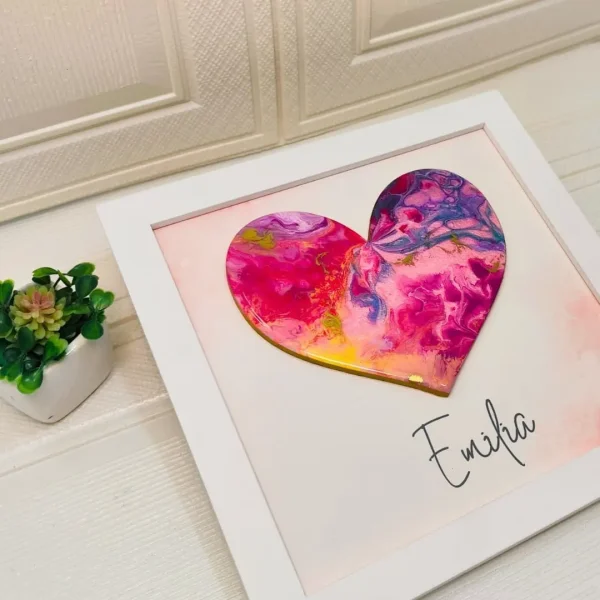 Corazón con nombre personalizado