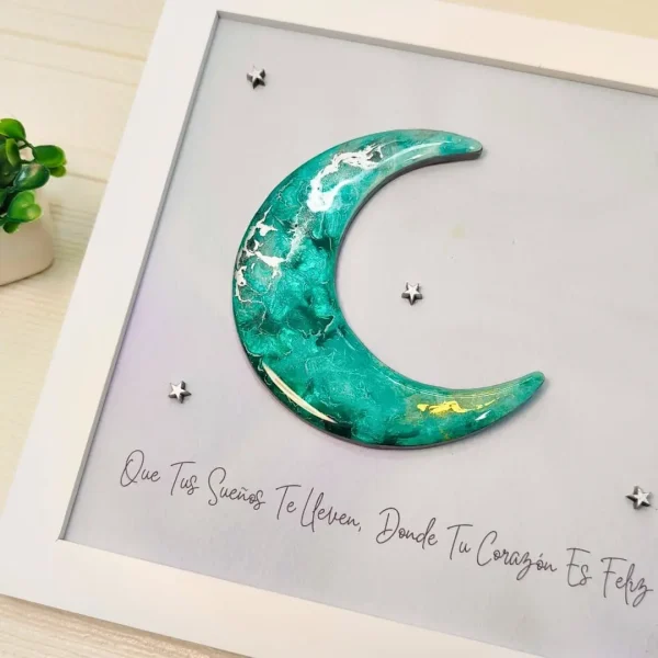 Cuadro de luna con nombre personalizado