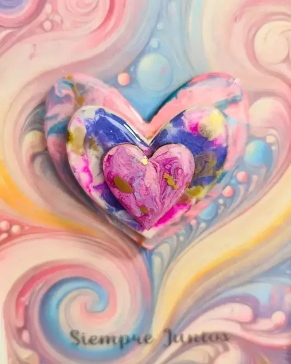 cuadro de corazon con frase siempre juntos 4