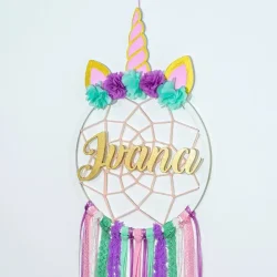 Atrapasueños de Unicornio personalizado 3